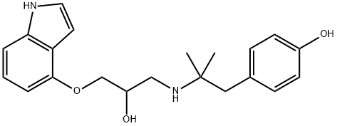 ヒドロキシベンジルピンドロール 化学構造式