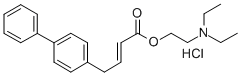 4,4-Biphenylcrotonic acid 2-(diethylamino)ethyl ester hydrochloride Struktur