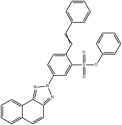4-(2H-萘并[1,2-D]三唑-2-基)二苯乙烯-2-磺酸苯酯 结构式