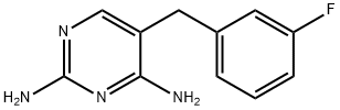5-(3-フルオロベンジル)-2,4-ピリミジンジアミン 化学構造式