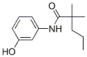 2,2-Dimethyl-N-(3-hydroxyphenyl)valeramide Struktur