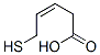 (Z)-5-メルカプト-3-ペンテン酸 化学構造式