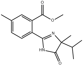 methyl 5-methyl-2-(4-methyl-5-oxo-4-propan-2-yl-1H-imidazol-2-yl)benzo ate Structure