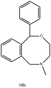 3,4,5,6-tetrahydro-5-methyl-1-phenyl-1H-2,5-benzoxazocine hydrobromide Struktur