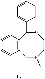 3,4,5,6-tetrahydro-5-methyl-1-phenyl-1H-2,5-benzoxazocine hydrobromide 结构式