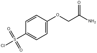 4-CARBAMOYLMETHOXY-BENZENESULFONYL CHLORIDE, 69986-21-6, 结构式