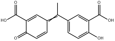 69989-75-9 5-[1-(3-羧基-4-氧代-2,5-环己二烯-1-亚基)乙基]-2-羟基苯甲酸