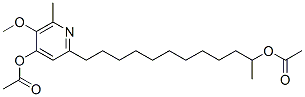Acetic acid 12-(4-acetyloxy-5-methoxy-6-methylpyridin-2-yl)dodecan-2-yl ester Structure