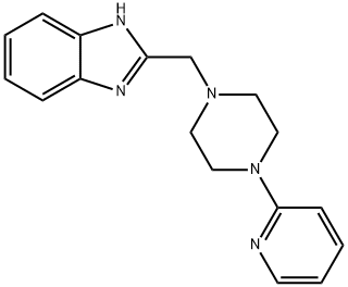 2-[[4-(2-PYRIDINYL)-1-PIPERAZINYL]METHYL]-1H-BENZIMIDAZOLE TRIHYDROCHLORIDE Structure