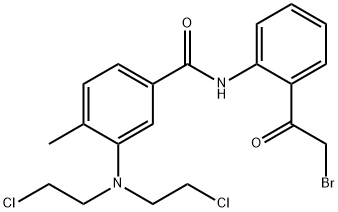 3-[Bis(2-chloroethyl)amino]-N-[2-(bromoacetyl)phenyl]-4-methylbenzamide Structure