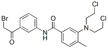 3-[ビス(2-クロロエチル)アミノ]-N-[3-(ブロモアセチル)フェニル]-4-メチルベンズアミド 化学構造式