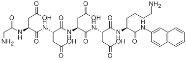 H-甘酰氨-天冬酰氨-天冬酰氨-天冬酰氨-天冬酰氨-赖酰氨-Β-萘胺, 70023-02-8, 结构式