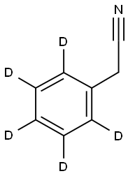 フェニル‐D5‐アセトニトリル 化学構造式