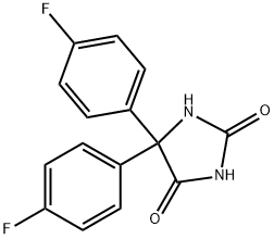 5,5-BIS(4-FLUOROPHENYL)IMIDAZOLIDINE-2,4-DIONE Structure