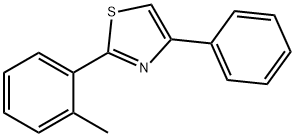 4-フェニル-2-(O-トリル)チアゾール 化学構造式