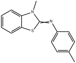 3-METHYL-2-P-TOLYLIMINO-BENZOTHIAZOLINE Structure