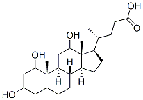 1,3,12-trihydroxycholanoic acid Struktur