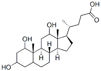 1,3,12-trihydroxycholanoic acid Structure