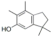 2,3-ジヒドロ-3,3,6,7-テトラメチル-1H-インデン-5-オール 化学構造式