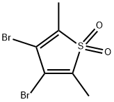 3,4-Dibromo-2,5-dimethylthiophene-1,1-dioxide 化学構造式