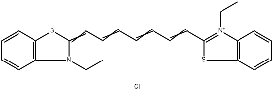1-ETHYL-2-(5-(1-ETHYL-1,3-BENZTHIAZOLINE-2-YLIDEN)-HEPTA-1,3,5-TRIEN-1-YL)-1,3-BENZTHIAZOLIUM CHLORIDE Structure
