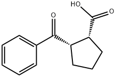 CIS-2-ベンゾイルシクロペンタン-1-カルボン酸 化学構造式