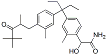 Benzeneacetamide,  4-[1-ethyl-1-[3-methyl-4-(2,4,4-trimethyl-3-oxopentyl)phenyl]propyl]--alpha--hydroxy-2-methyl- Struktur