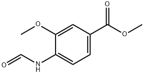 Benzoic acid, 4-(formylamino)-3-methoxy-, methyl ester (9CI) Struktur