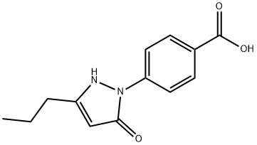 4-(5-オキソ-3-プロピル-2,5-ジヒドロ-1H-ピラゾール-1-イル)安息香酸 化学構造式
