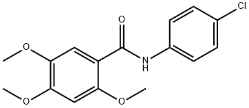BENZAMIDE, N-(4-CHLOROPHENYL)-2,4,5-TRIMETHOXY- Struktur