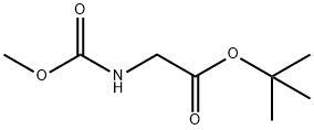 Glycine,  N-(methoxycarbonyl)-,  1,1-dimethylethyl  ester Struktur