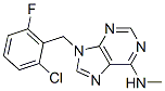 9-(2-chloro-6-fluorobenzyl)-6-methylaminopurine Structure