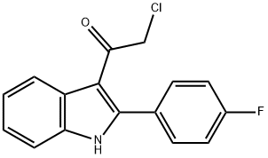 2-CHLORO-1-[2-(4-FLUOROPHENYL)-1H-INDOL-3-YL]ETHANONE Structure