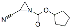 1-Aziridinecarboxylicacid,2-cyano-,cyclopentylester(9CI) Structure