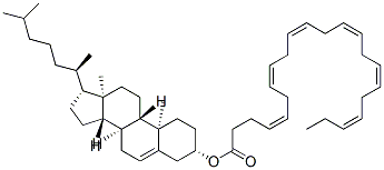 [(3S,8S,9S,10R,13R,14S,17R)-10,13-dimethyl-17-[(2R)-6-methylheptan-2-yl]-2,3,4,7,8,9,11,12,14,15,16,17-dodecahydro-1H-cyclopenta[a]phenanthren-3-yl] (4Z,7Z,10Z,13Z,16Z,19Z)-docosa-4,7,10,13,16,19-hexaenoate Structure