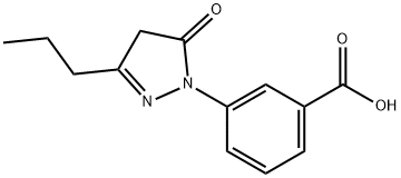 3-(5-オキソ-3-プロピル-4,5-ジヒドロ-1H-ピラゾール-1-イル)安息香酸 化学構造式