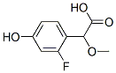 Benzeneacetic acid, 2-fluoro-4-hydroxy--alpha--methoxy- (9CI) Structure