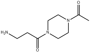 1-(4-ACETYL-PIPERAZINE-1-YL)-3-AMINO-1-PROPANONE HCL Structure