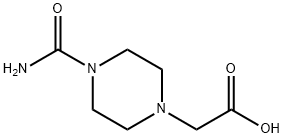 (4-氨甲酰基哌嗪-1-基)乙酸, 701291-01-2, 结构式