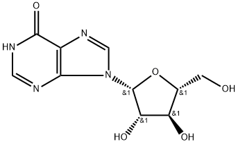 9-β-D-アラビノフラノシル-9H-プリン-6(1H)-オン 化学構造式