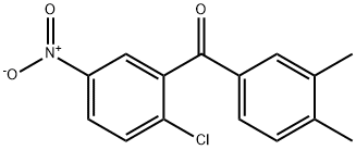 (2-氯-5-硝基苯基)(3,4-二甲基苯基)甲酮 结构式