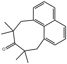 8,8,10,10-テトラメチル-8,9,10,11-テトラヒドロ-7H-シクロオクタ[de]ナフタレン-9-オン 化学構造式