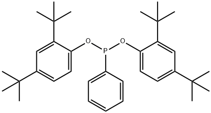 Bis(2,4-di-tert-butylphenyl)phenyl phosphonite Structure