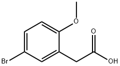 5‐ブロモ‐2‐メトキシフェニル酢酸 化学構造式