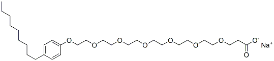 21-(4-Nonylphenoxy)-4,7,10,13,16,19-hexaoxahenicosanoic acid sodium salt Structure