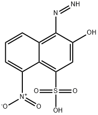 4-Diazenyl-3-hydroxy-8-nitro-1-naphthalenesulfonic acid 结构式