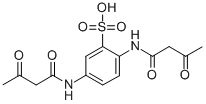 2,5-ビス[(1,3-ジオキソブチル)アミノ]ベンゼンスルホン酸 化学構造式