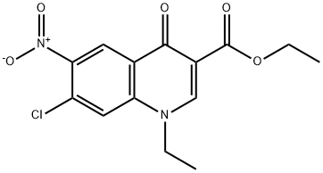 Ethyl 7-chloro-1-ethyl-6-nitro-4-oxo-1,4-dihydro-3-quinolinecarboxylate Struktur