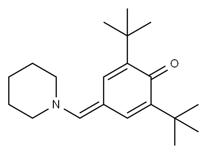 2,5-CYCLOHEXADIEN-1-ONE, 2,6-DI-TERT-BUTYL-4-(PIPERIDINOMETHYLENE)- 结构式