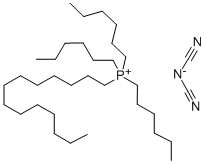 トリヘキシルテトラデシルホスホニウムジシアナミド 化学構造式